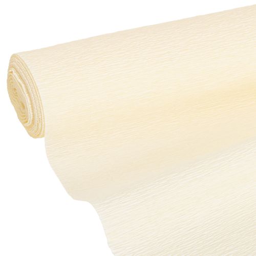 Floristik24 Papier crépon fleuriste crêpe fleuriste champagne 50×250cm 5 pièces
