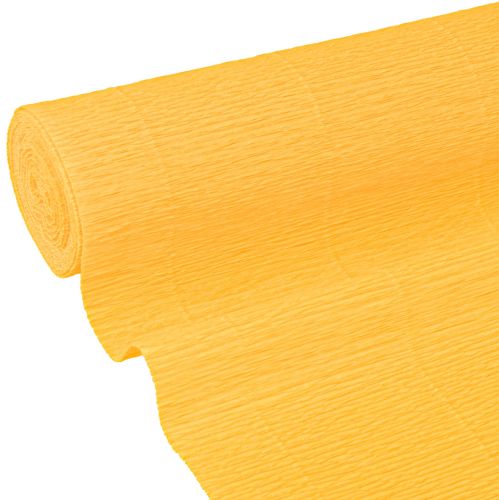 Papier crépon fleuriste jaune soleil 50×250cm 5 pièces