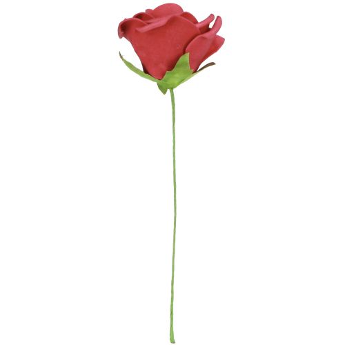Article Rose en mousse Roses artificielles rouges en mousse 7,5 cm 18 pcs