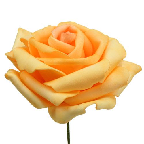 Floristik24 Mousse rose jaune Ø10cm 8pcs