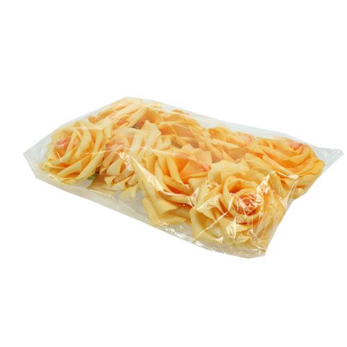 Floristik24 Mousse rose jaune Ø10cm 8pcs