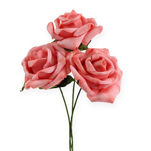 Floristik24 Rose en mousse Ø 6cm rose 27p