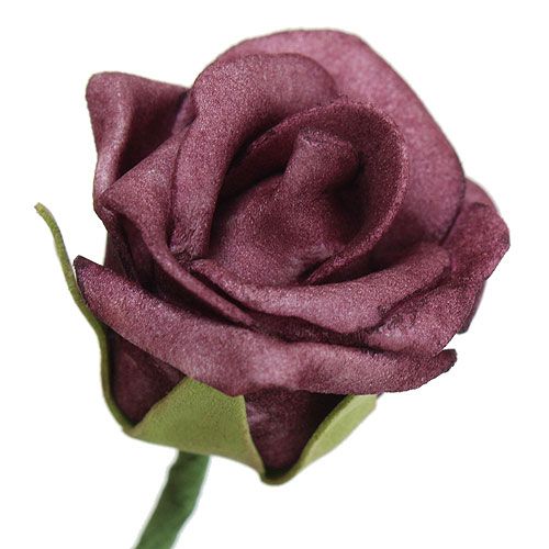 Floristik24 Rose en foam bordeaux Ø 3,5 cm 30 ex.