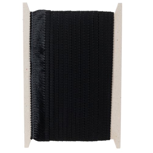 Article Ruban noir à franges 4 cm, cordon, lurex décoratif à franges 25 m