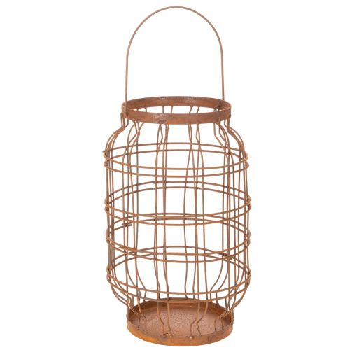 Lanterne de jardin, métal, finition rouillée, poignée, style vintage, Ø19,5 cm acheter | Floristik24.be