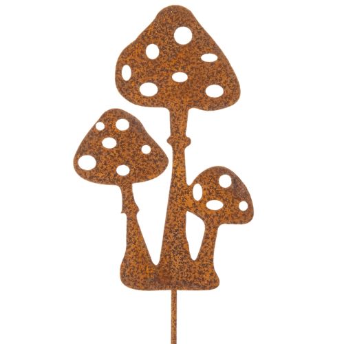 Tuteur de jardin en acier patiné, tuteur décoratif pour amanite tue-mouches, 15 cm, lot de 6 | Floristik24.be