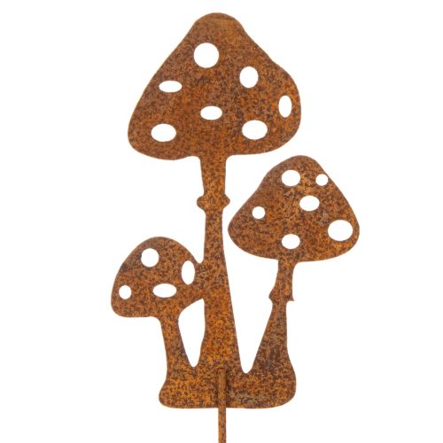 Tuteur de jardin en acier patiné, tuteur décoratif pour amanite tue-mouches, 15 cm, lot de 6 | Floristik24.be