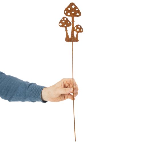 Tuteur de jardin en acier patiné, tuteur décoratif pour amanite tue-mouches, 15 cm, lot de 6 | Floristik24.be