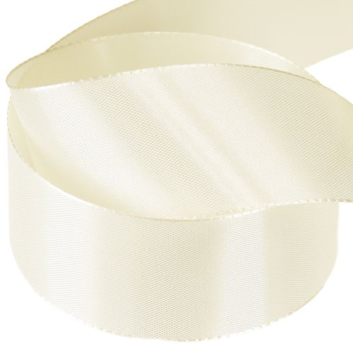 Article Ruban cadeau et ruban décoratif ruban taffetas crème 40mm 50m