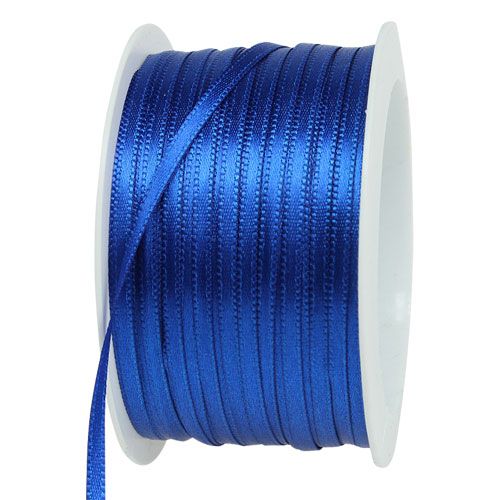 Floristik24 Ruban cadeau bleu 3mm 50m