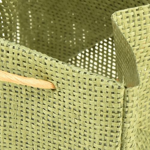 Article Sacs cadeaux avec poignée papier aluminium vert 10,5cm 12 pcs