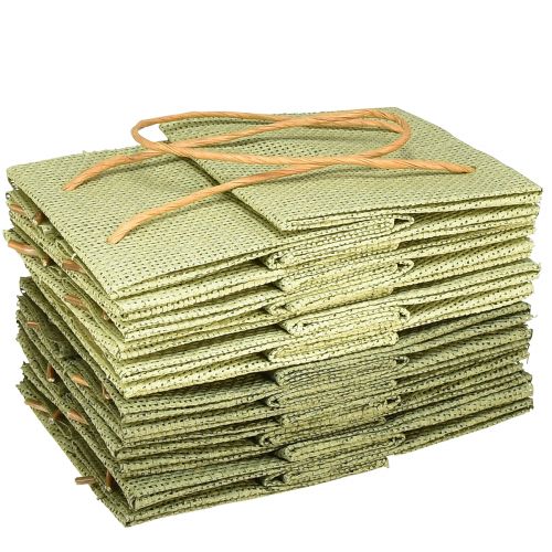 Article Sacs cadeaux avec poignée papier aluminium vert 10,5cm 12 pcs