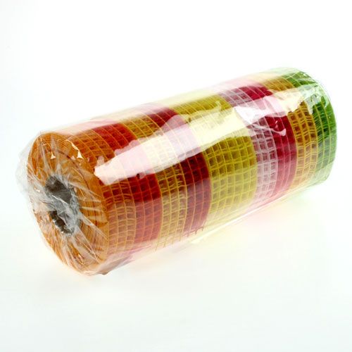 Floristik24 Ruban quadrillé 4,5cm x 10m bicolore 5 rouleaux