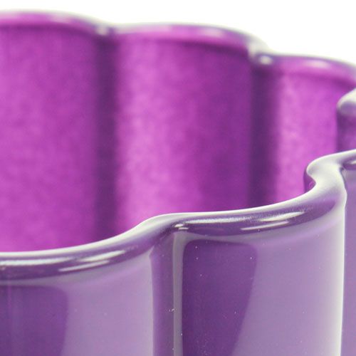 Article Vase en verre &quot;Bloom&quot; violet Ø14cm H17cm