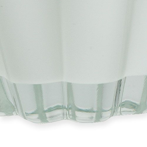 Article Vase en verre &quot;Bloom&quot; blanc Ø14cm H17cm