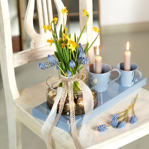 Floristik24 Bol décoratif en verre, bol flottant en verre Ø16cm H8cm
