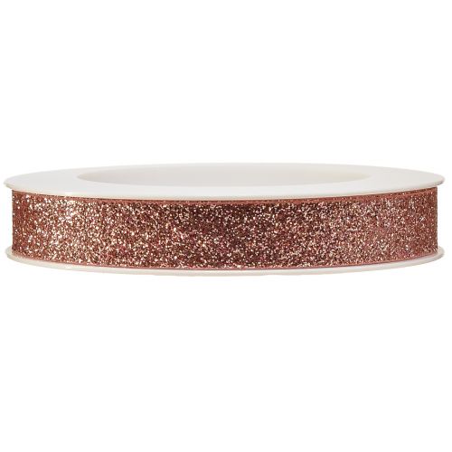 Article Ruban pailleté en ruban bijoux rose mica L15mm L18m