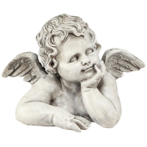 Décoration funéraire buste d&#39;ange décoration funéraire polyrésine 16×10×11,5cm 2 pcs
