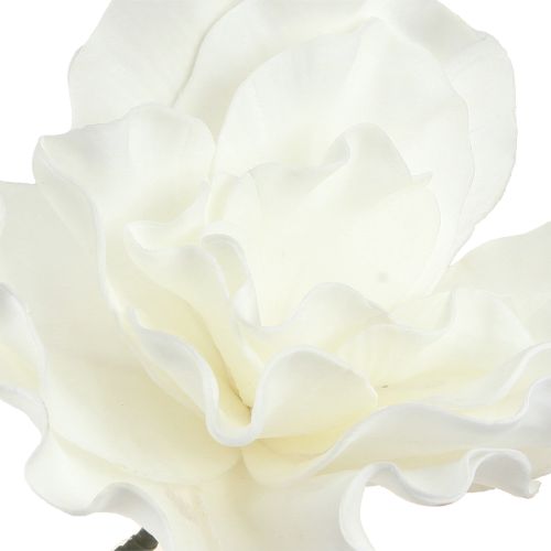 Article Grandes fleurs en mousse Fleurs artificielles en mousse Blanc 85cm 2pcs