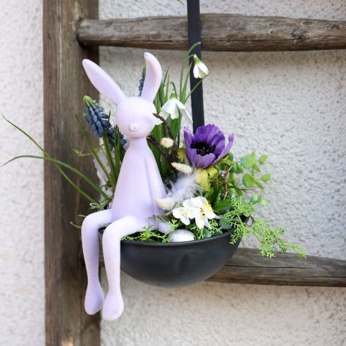 Article Tabouret Bunny Edge Lapin de Pâques Floqué Violet Lilas – 2e Choix – 28cm 3 Pièces
