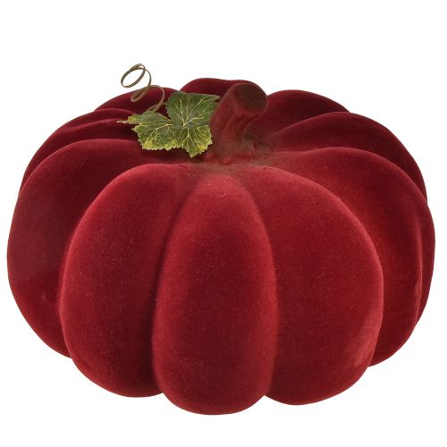 Article Décoration d&#39;automne citrouille floquée rouge bordeaux - décoration citrouille pour une ambiance automnale unique 32cm