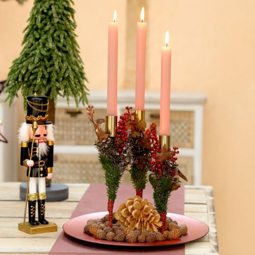 Article Grand bougeoir conique, métal doré, 27,5 cm, lot de 4