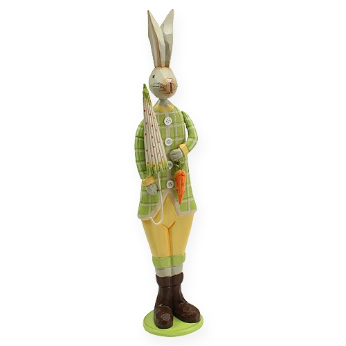 Floristik24 Lapin en bois avec parapluie 46cm