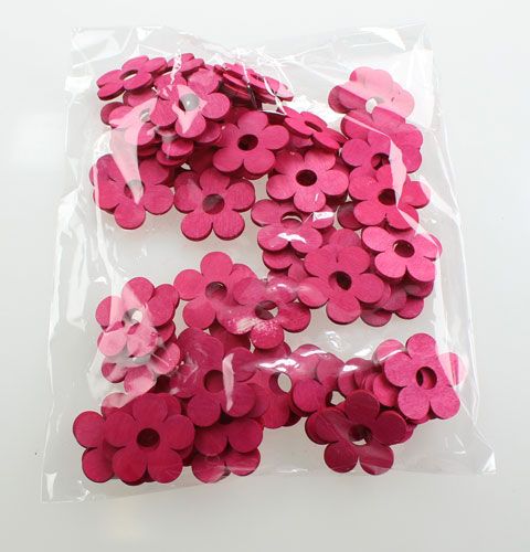 Fleurs en bois Ø4cm rose 72 pcs | Floristik24.be