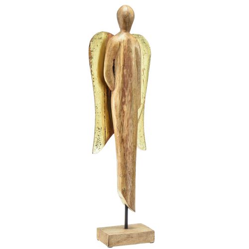 Floristik24 Ange en bois figurine en bois décoration d'ange or naturel 17×9×60cm