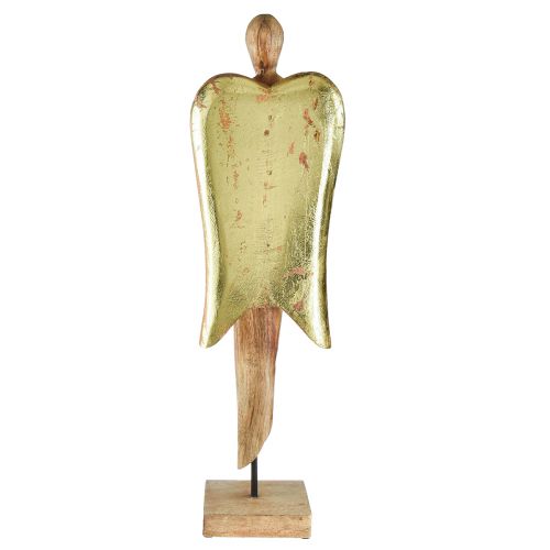 Floristik24 Ange en bois figurine en bois décoration d'ange or naturel 17×9×60cm