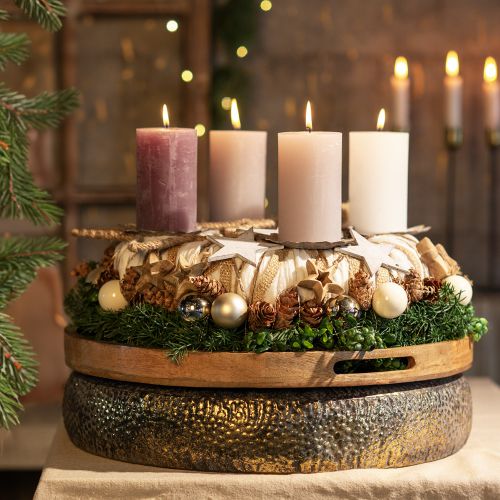 Article Décoration d&#39;étoiles en bois décoration de Noël naturel 3/5/7cm 29pcs