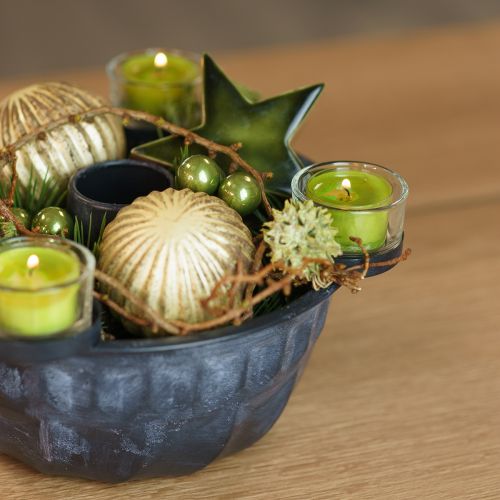 Floristik24 Étoiles en bois décoration de Noël décoration à disperser vert brillant Ø5cm 8 pièces