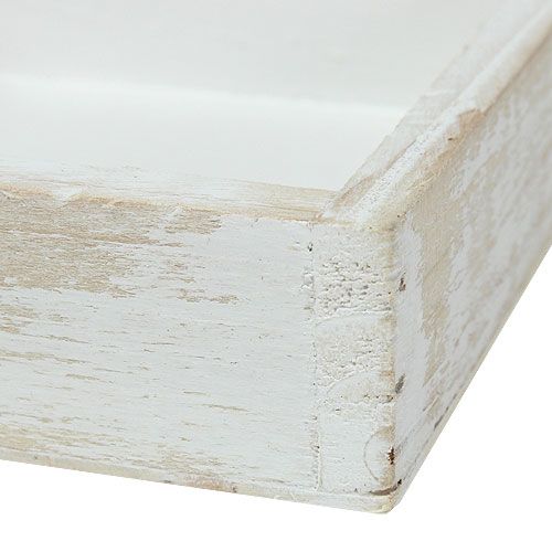Floristik24 Cagette blanche 12 x 12 x 3 cm