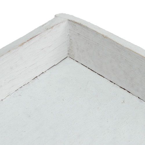 Floristik24 Plateau en bois blanc 30cmx30cm