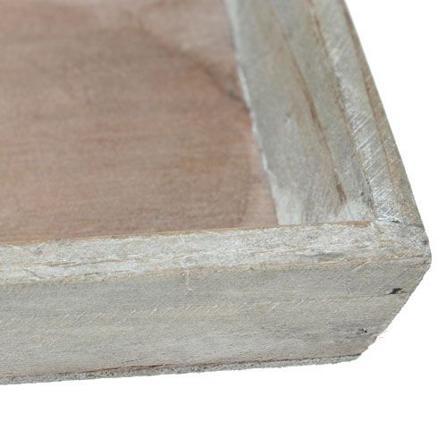 Floristik24 Plateau en bois gris 57cm x 17cm