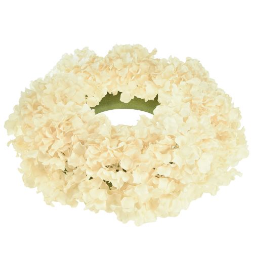 Article Couronne d'hortensias crème hortensias artificiels Ø40cm