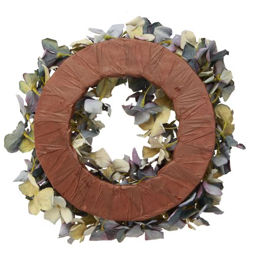 Article Couronne d&#39;hortensia couronne décorative fleurs artificielles bleu Ø30cm