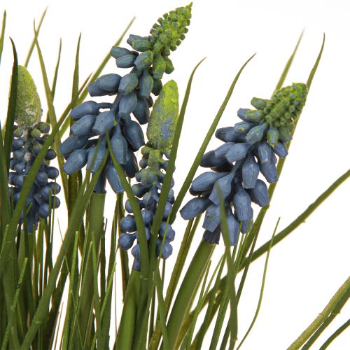 Article Jacinthes artificielles dans un pot bleu 24cm