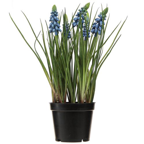 Article Jacinthes artificielles dans un pot bleu 24cm