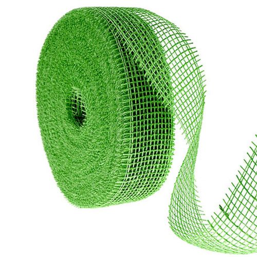 Ruban de jute vert, 5 cm de large, 40 m de long acheter | Floristik24.be
