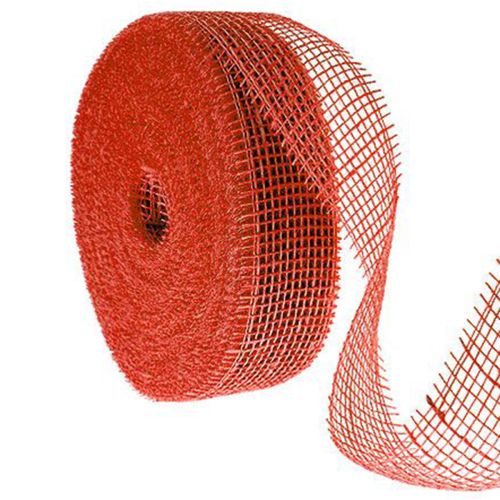 Ruban de jute rouge, 5 cm de large, 40 m de long acheter | Floristik24.be