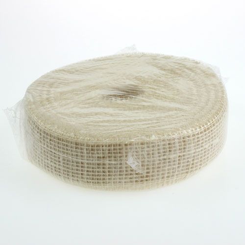 Article Ruban de jute blanchi 5cm 40m