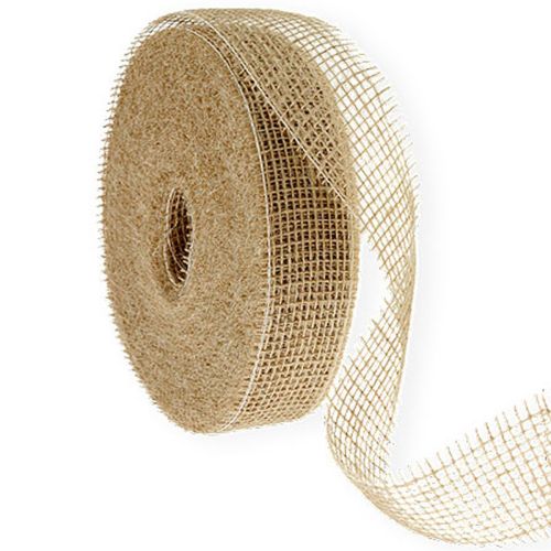 Floristik24 Ruban de jute naturel, 5 cm de large, 40 m de long