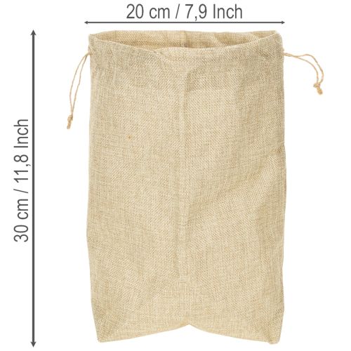 Sac en jute 20×10cm H30cm Sac cadeau | Floristik24.be