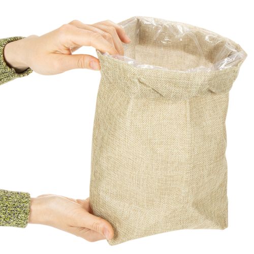Sac en jute 20×10cm H30cm Sac cadeau | Floristik24.be