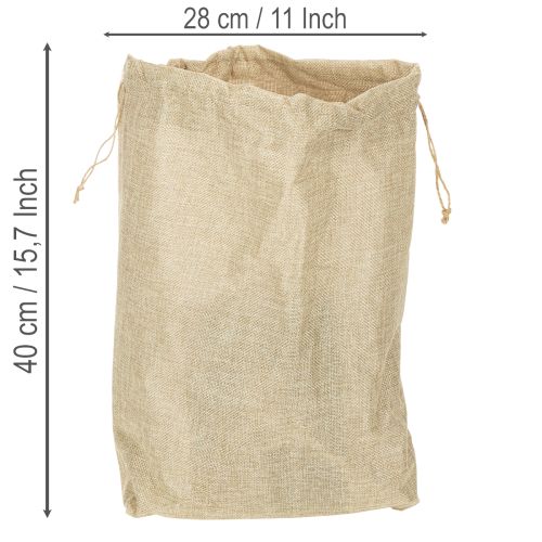 Sac en jute 28×10cm H40cm | Floristik24.be