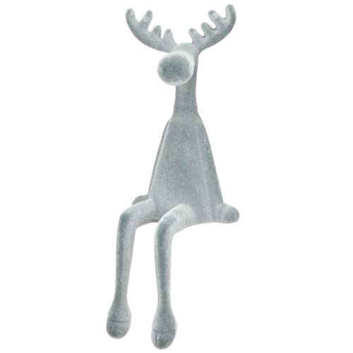 Floristik24 Bordure décorative Elk H31cm Gris 3 pièces
