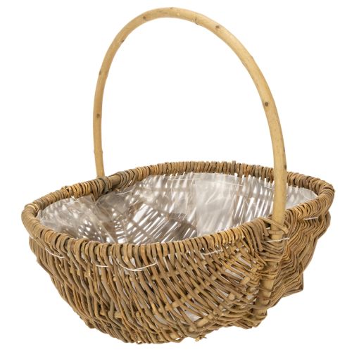 Set de 3 paniers en osier avec film plastique naturel 43/33/23 cm acheter | Floristik24.be