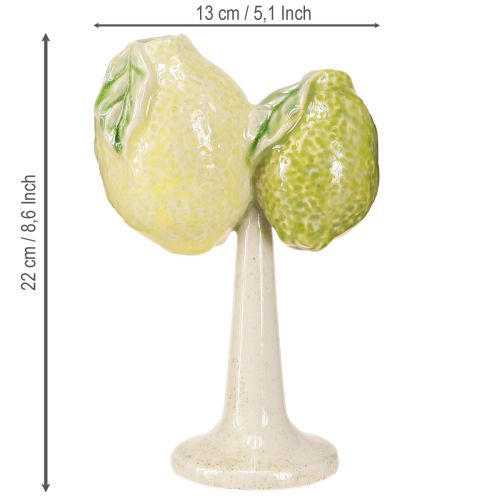 Article Vase citron en céramique décoratif Décoration de table méditerranéenne H22cm