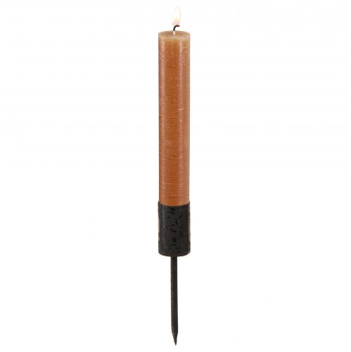 Bougeoirs pour bougies bâtons épais métal noir Ø28mm 4pcs